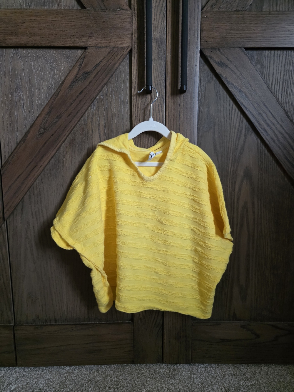 Janie & Jack Yellow Hooded Terry Poncho Top